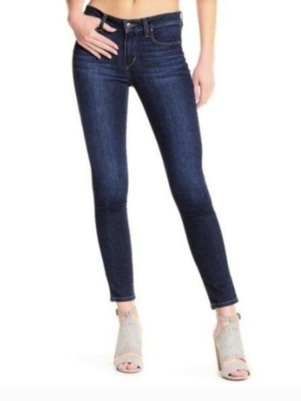 Joes Jeans Abree Dark Indigo Skinny Ankle Stretch Denim Size 24 THQA235968